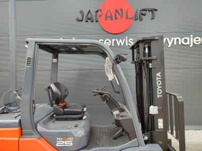 JAPANLIFT POZNAŃ NOWY WÓZEK WIDŁOWY TOYOTA 8FGF25 NA SPRZEDAŻ