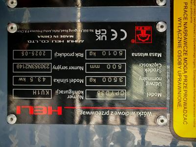 JAPANLIFT LUBOŃ NA SPRZEDAŻ NOWY WÓZEK WIDŁOWY HELI LPG 3500 kg